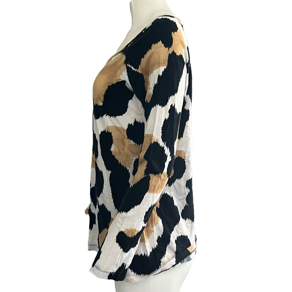 Norma Kamala Long Sleeve Tee Leopard Print Womens XL - Picture 3 of 6